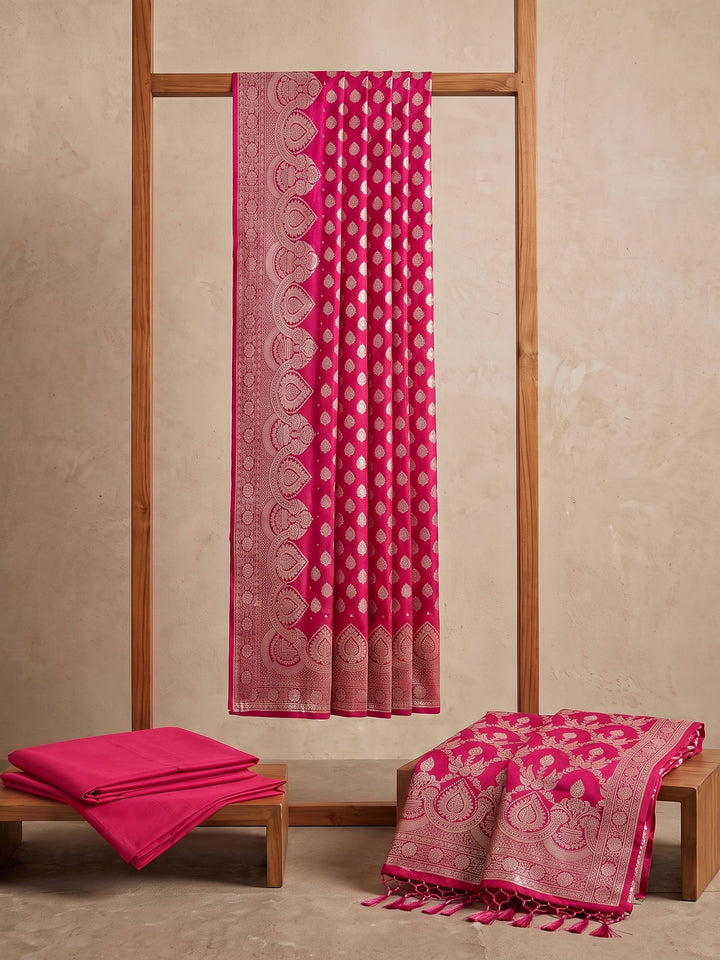 Rani Art Silk Woven Design Unstitched Dress Material