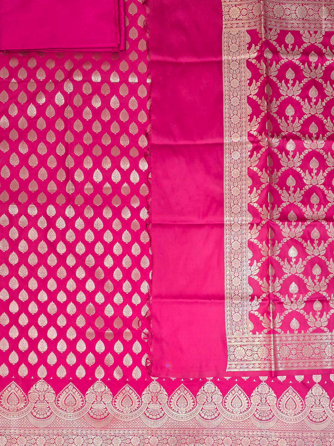Rani Art Silk Woven Design Unstitched Dress Material