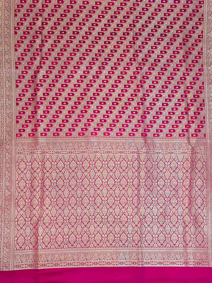 Rani Satin Woven Saree