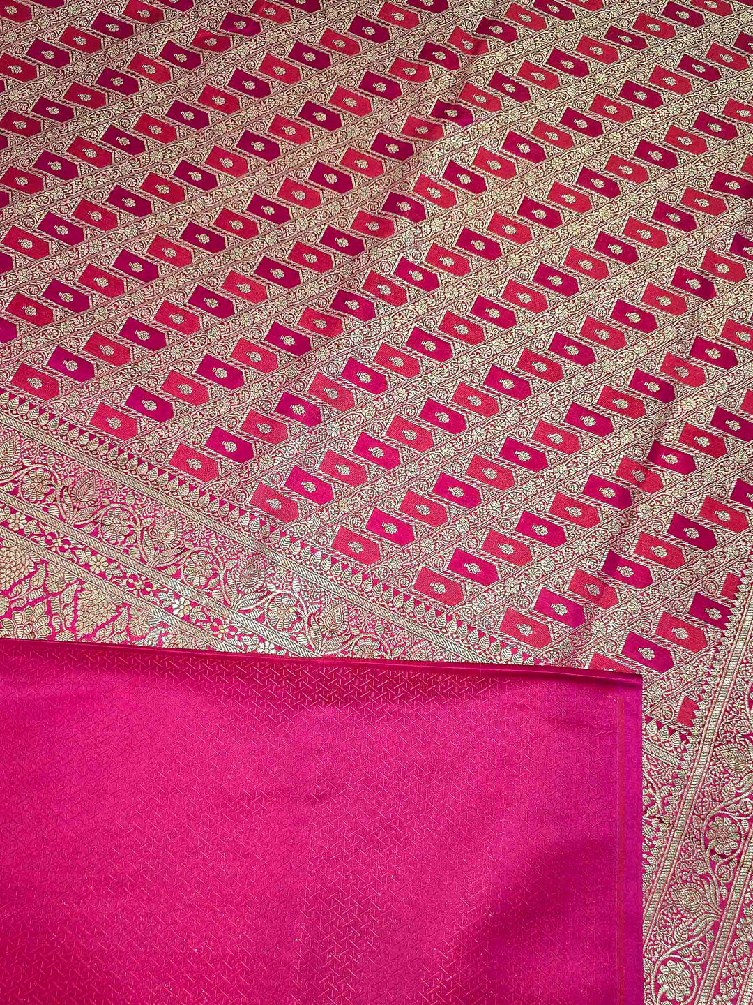 Rani Satin Woven Saree