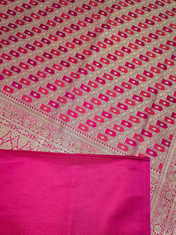 Rani Satin Woven Saree