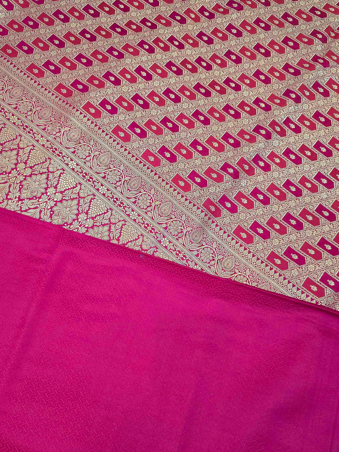 Rani Satin Woven Saree