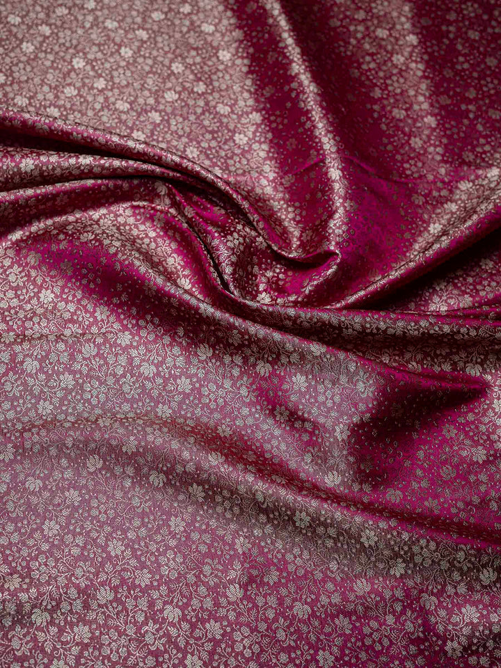 Maroon Woven Design Satin Saree