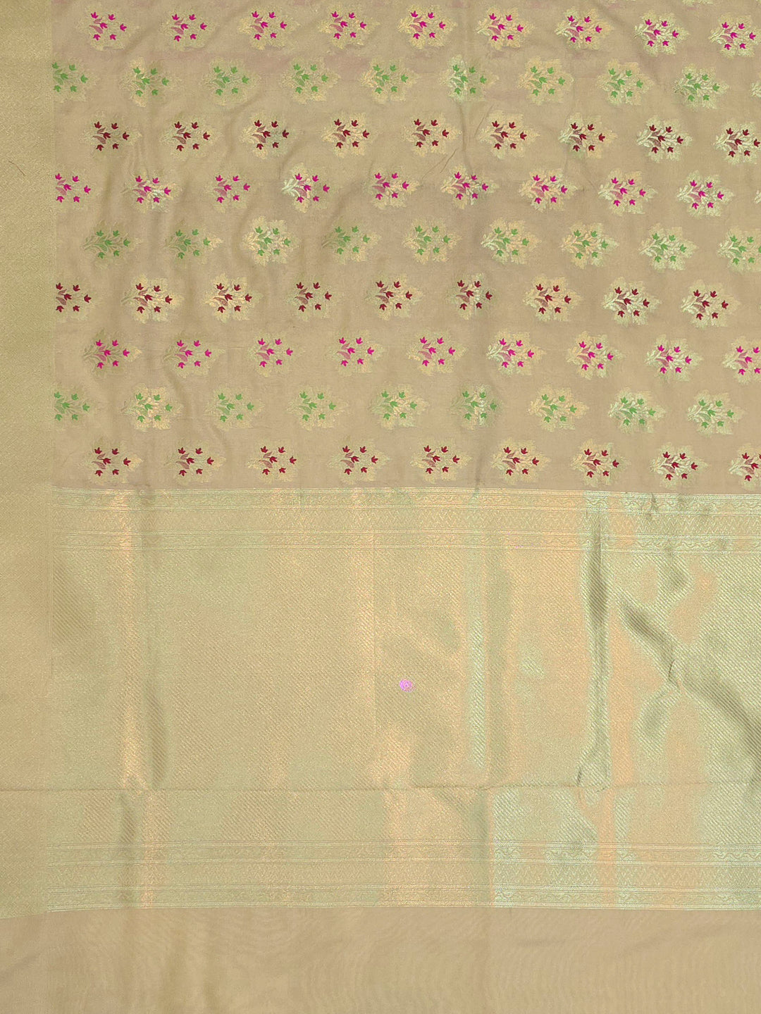 Beige Woven Design Banarasi Saree