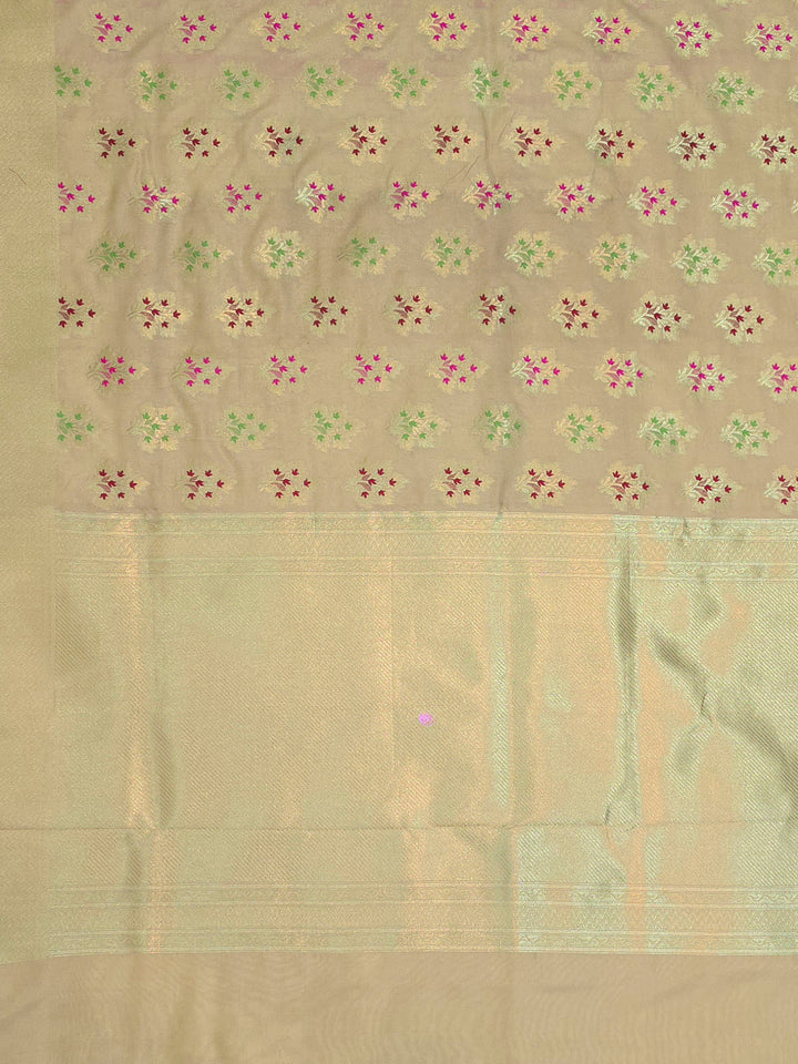 Beige Woven Design Banarasi Saree