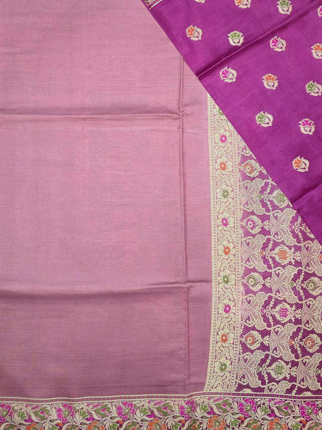 Lavender Art Silk Woven Saree