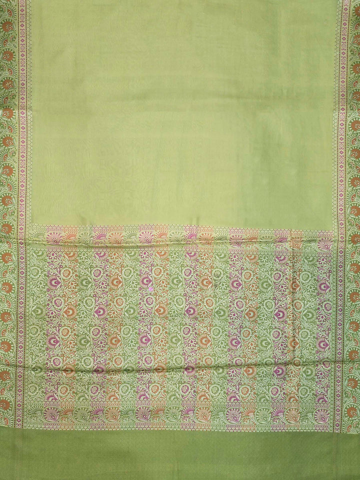 Pista Green Art Silk Woven Saree