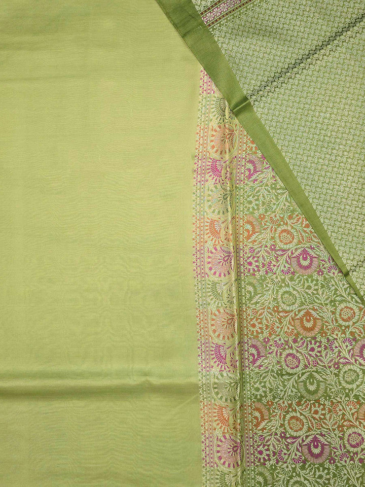 Pista Green Art Silk Woven Saree