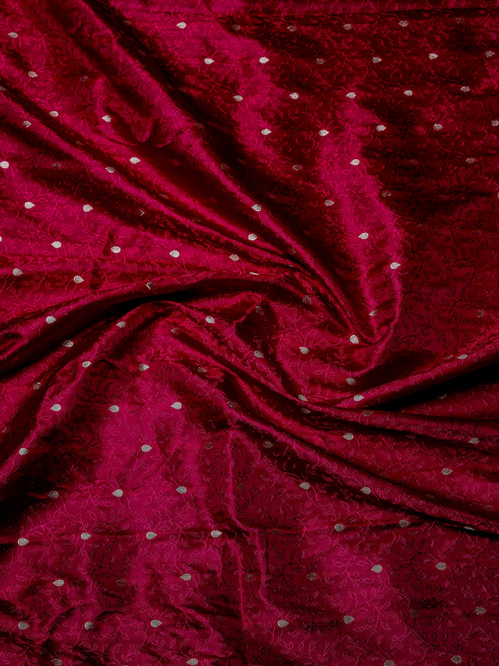 Rani Woven Design Satin Saree
