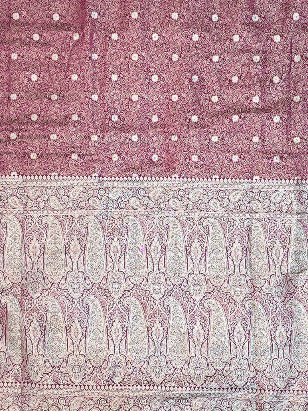 Rani Woven Design Satin Saree