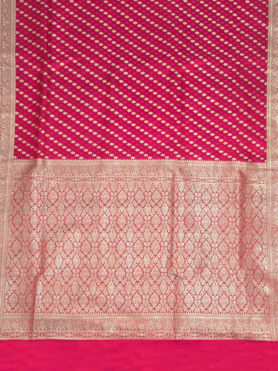 Red Woven Design Satin Saree
