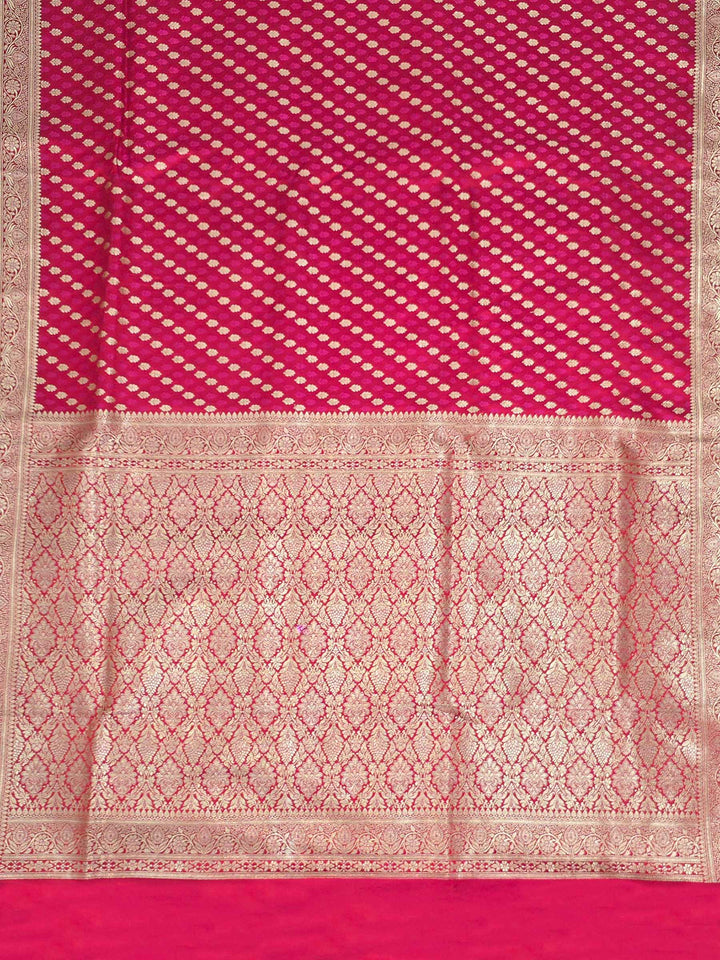 Red Woven Design Satin Saree
