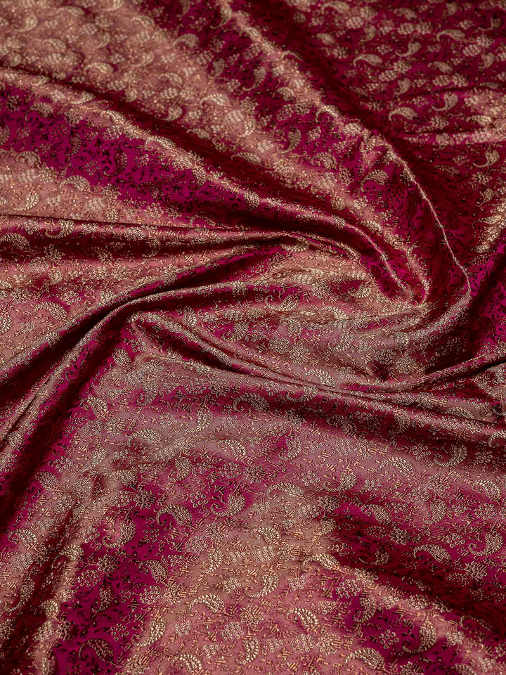 Rani Woven Design Satin Saree