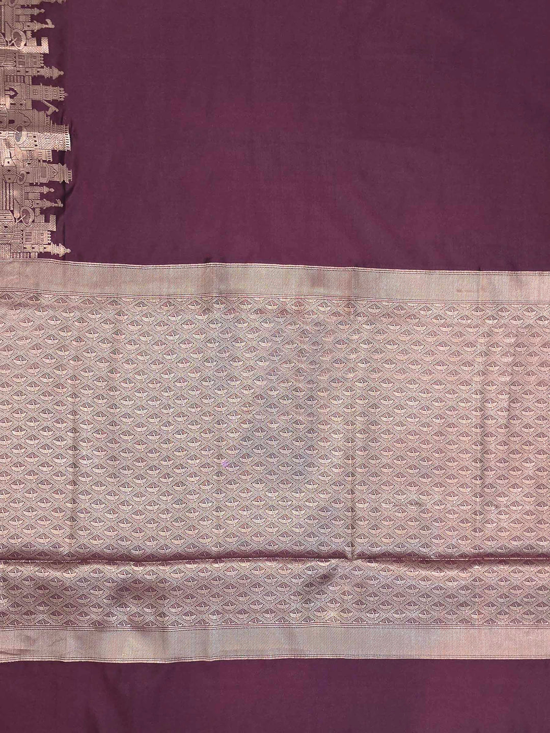 Brown Banarasi Woven Saree