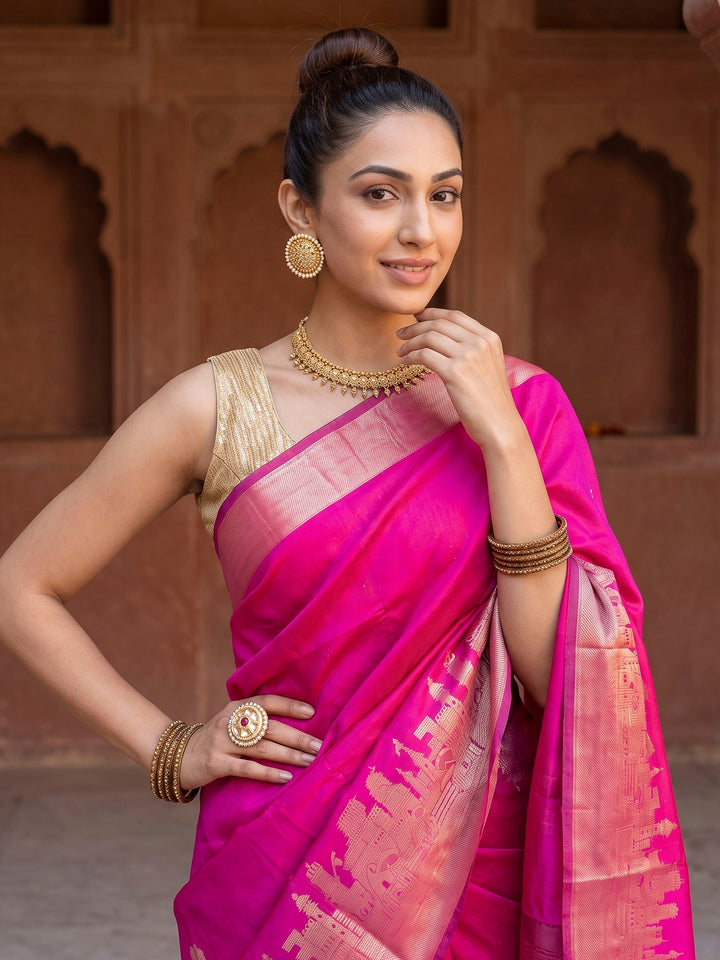 Rani Banarasi Woven Saree