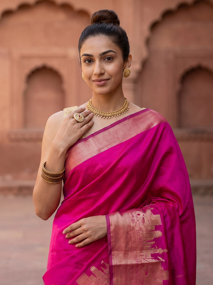 Rani Banarasi Woven Saree