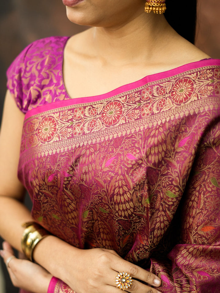 Rani Woven Design Banarasi Saree