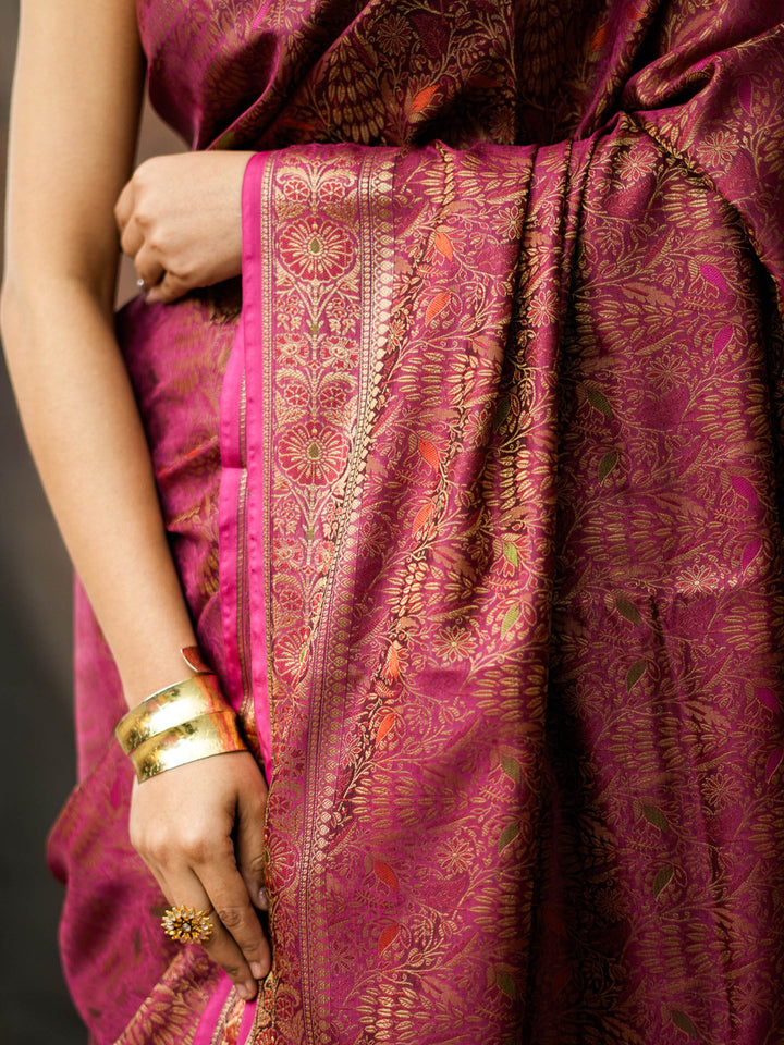 Rani Woven Design Banarasi Saree