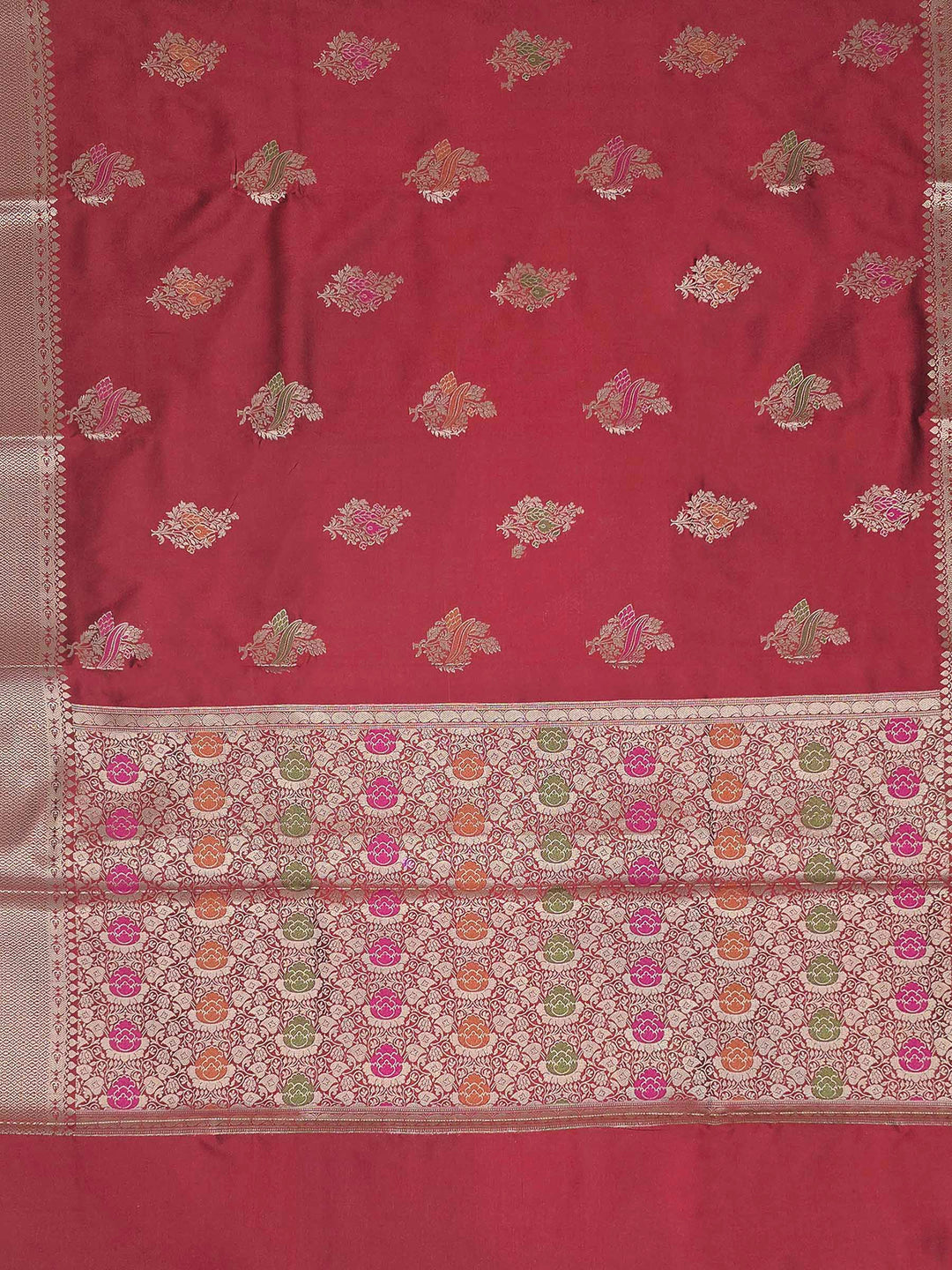 Red Banarasi Woven Saree