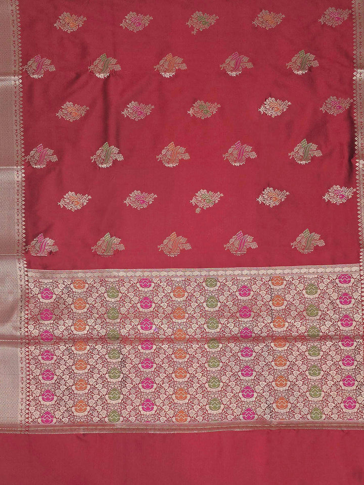 Red Banarasi Woven Saree