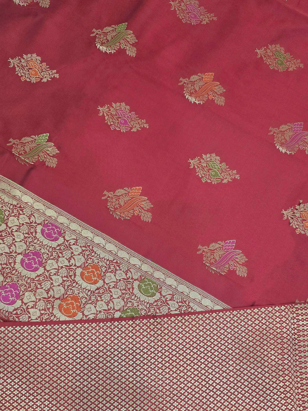 Red Banarasi Woven Saree