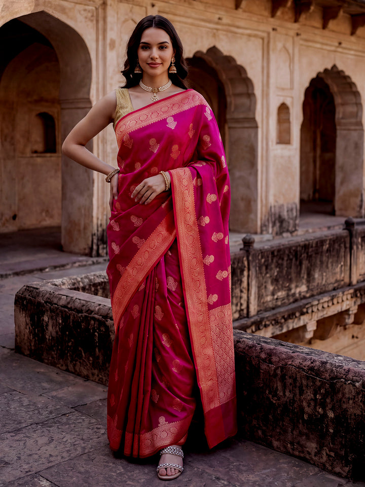 Rani Woven Design Art Katan Saree