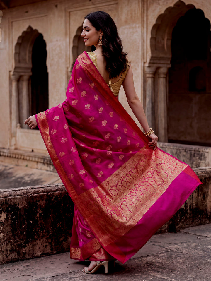 Rani Woven Design Art Katan Saree