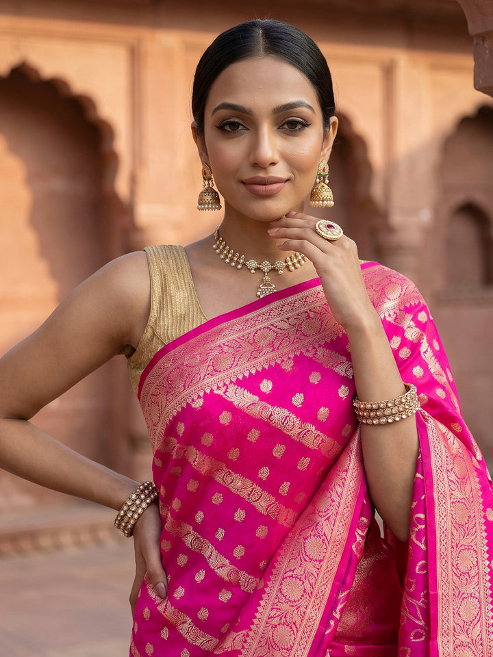 Rani Woven Design Banarasi Saree