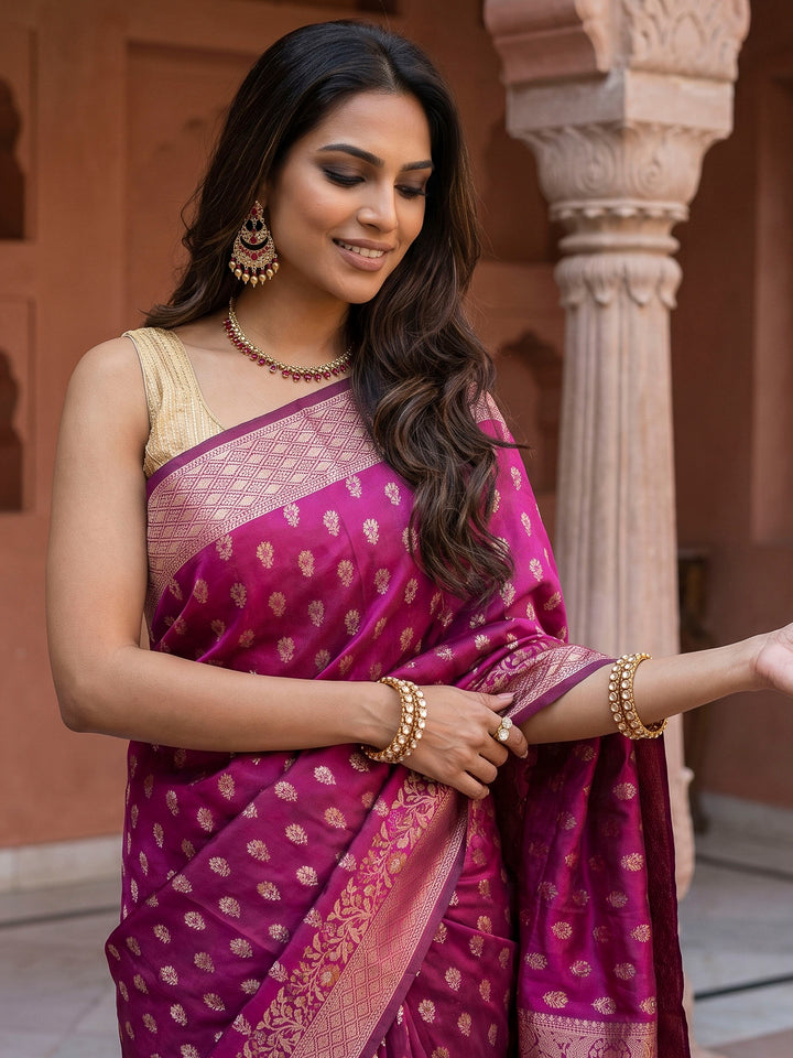 Rani Banarasi Woven Saree