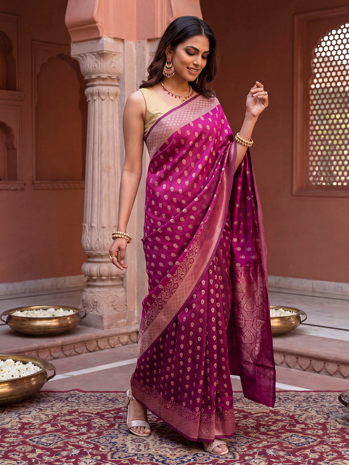 Rani Banarasi Woven Saree