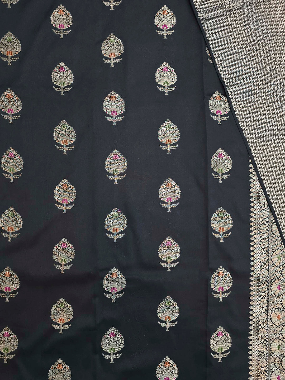 Black Banarasi Woven Saree