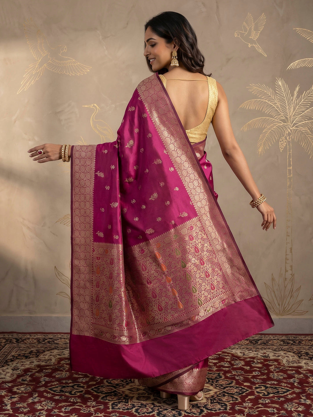 Rani Banarasi Woven Saree