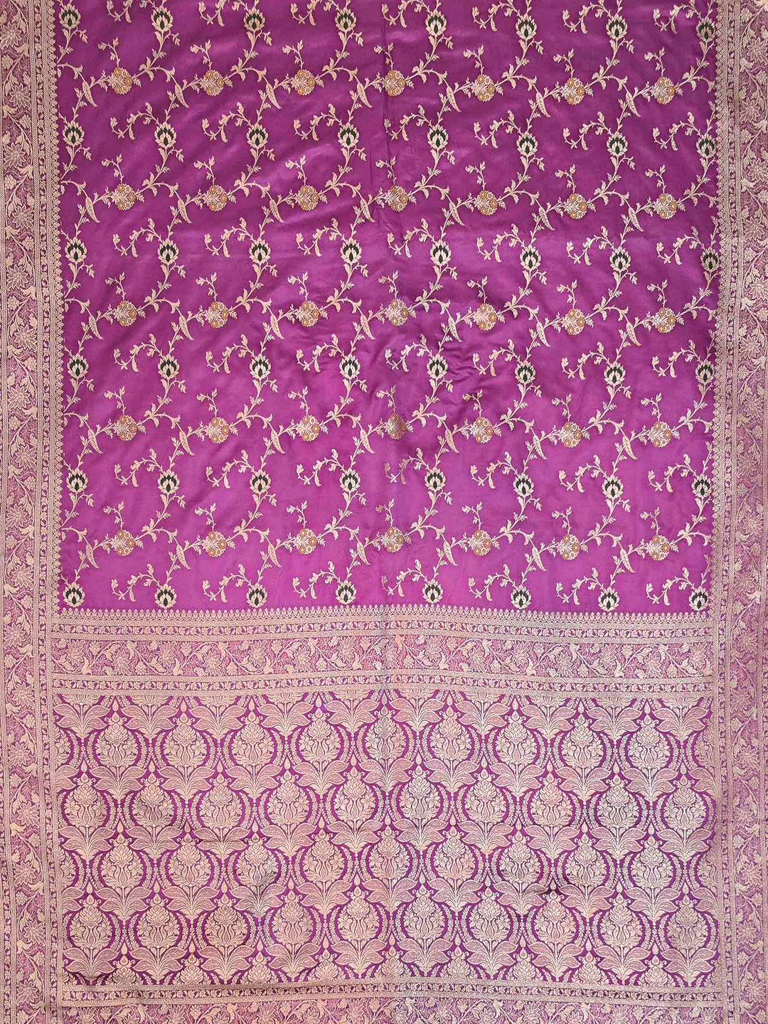 Lavender Satin Woven Saree