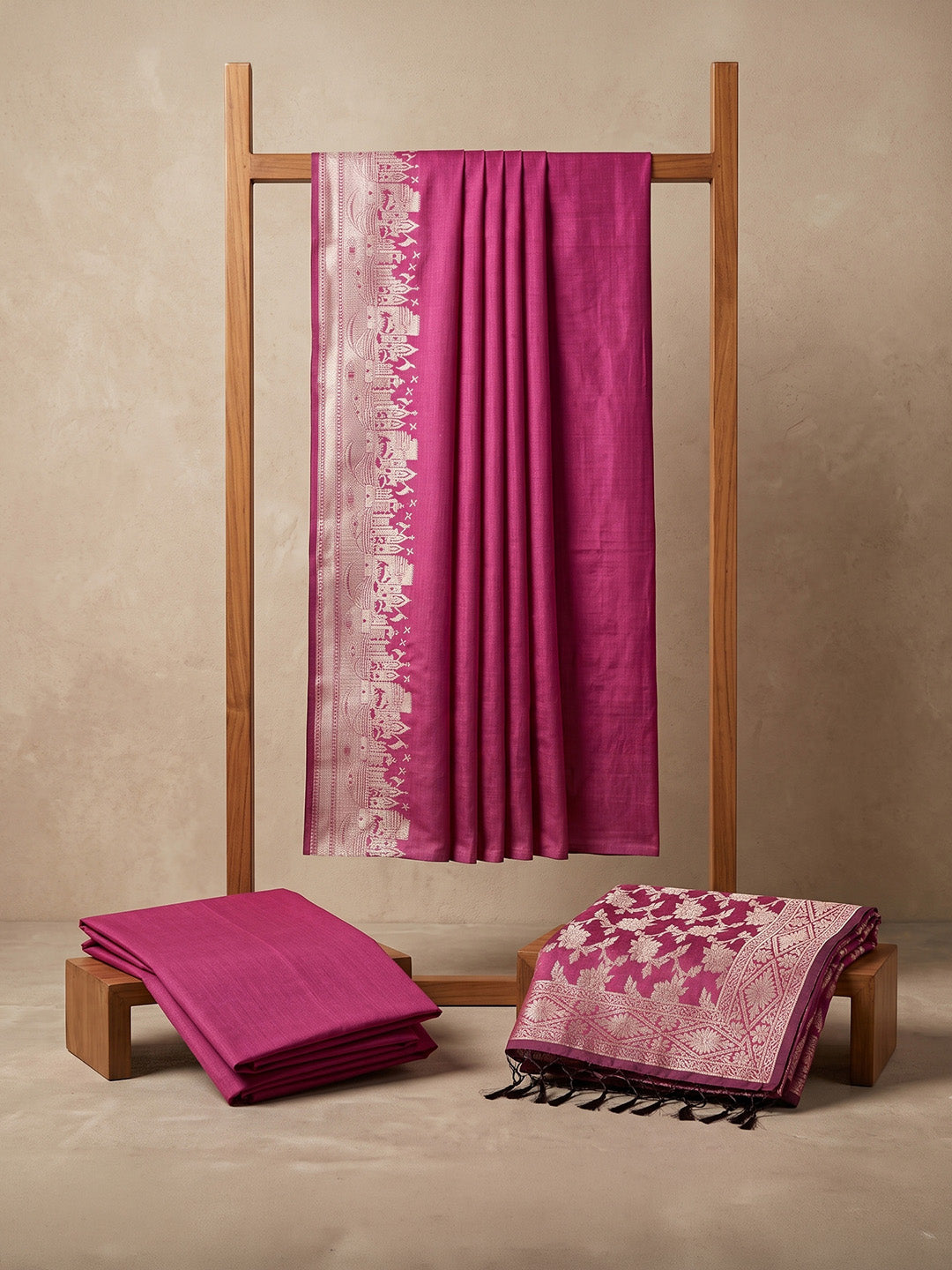 Rani Chanderi Woven Unstitched Dress Material