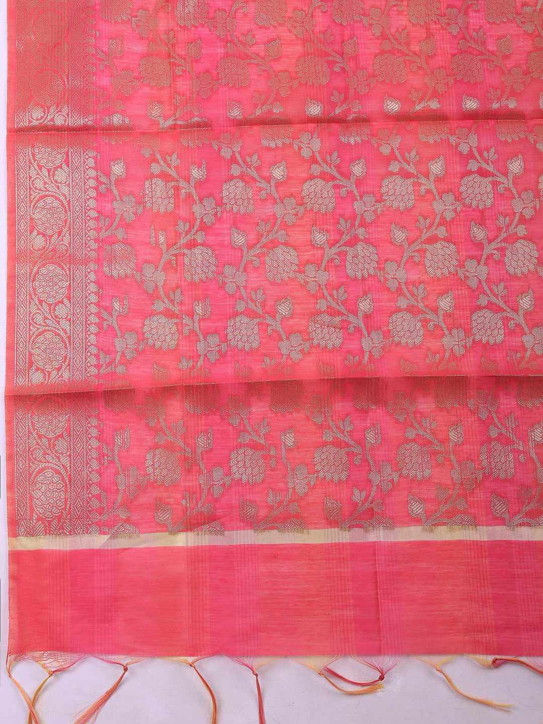 Rani Banarasi Chanderi Unstitched Dress Material