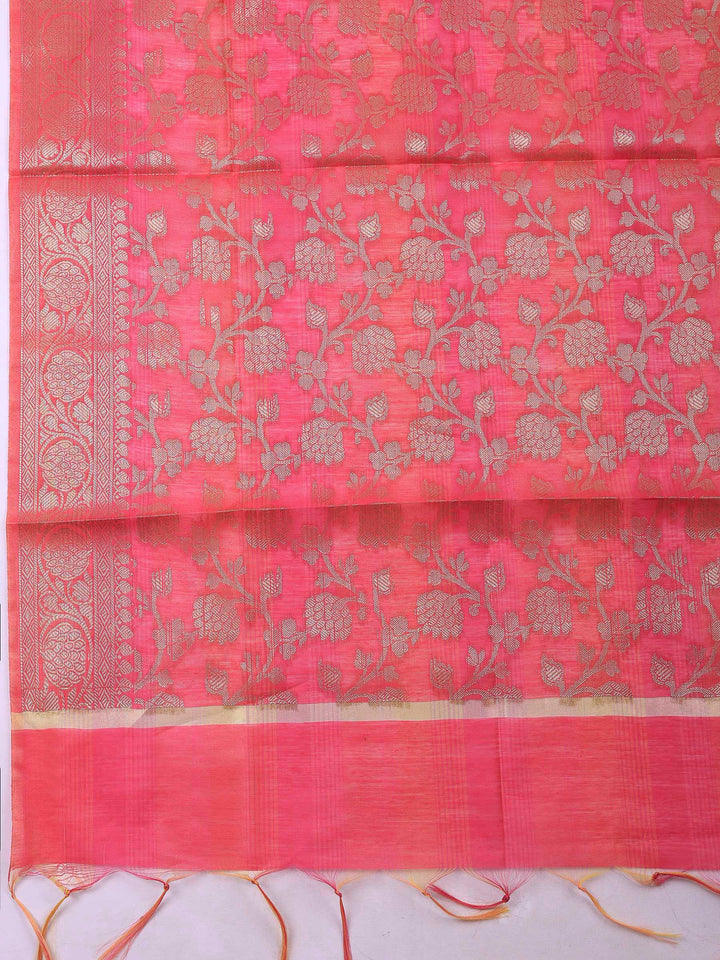 Rani Banarasi Chanderi Unstitched Dress Material
