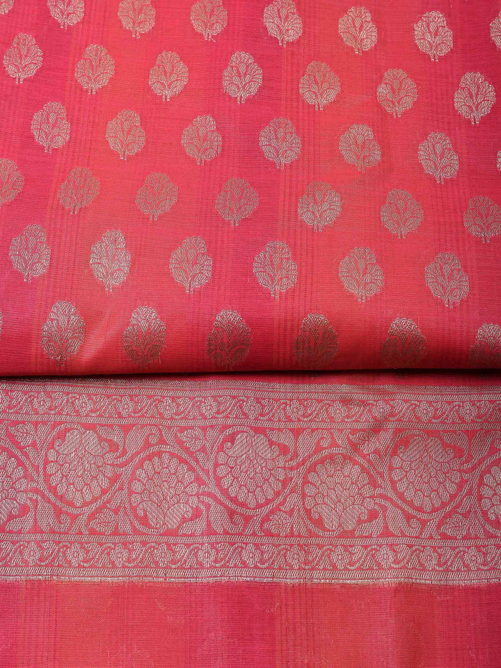 Rani Banarasi Chanderi Unstitched Dress Material