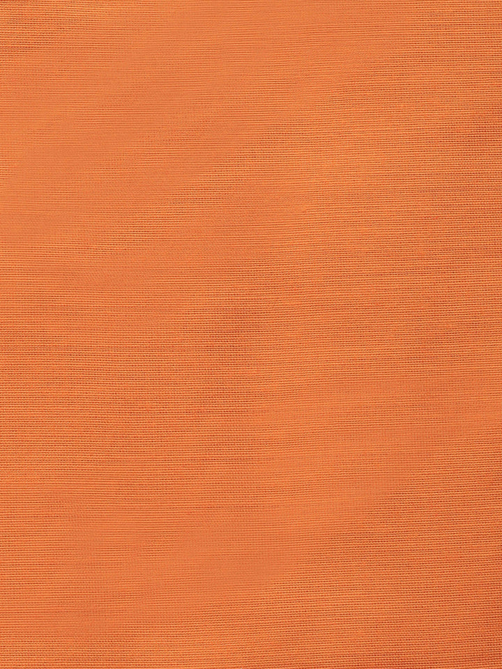 Orange Banarasi Chanderi Unstitched Dress Material