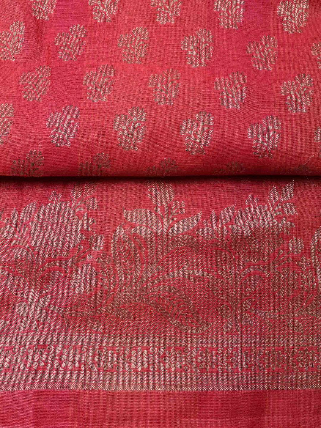 Rani Banarasi Chanderi Unstitched Dress Material