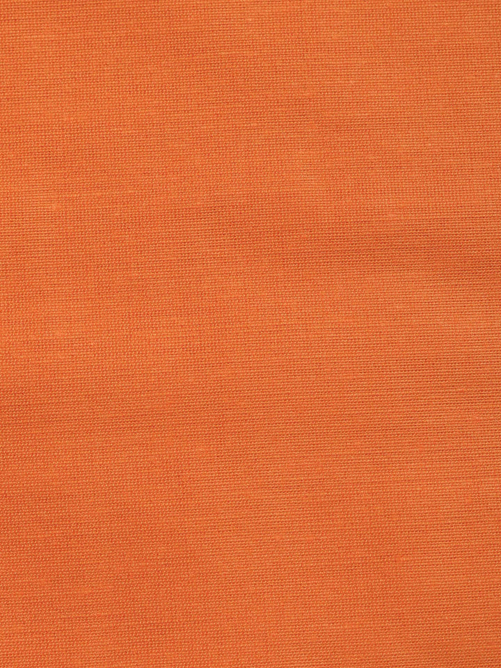 Orange Woven Design Chanderi Unstitched Suit &amp; Pant With Banarsi Dupatta