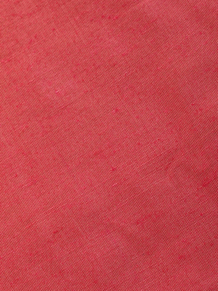 Rust Woven Design Chanderi Unstitched Suit &amp; Pant With Banarsi Dupatta
