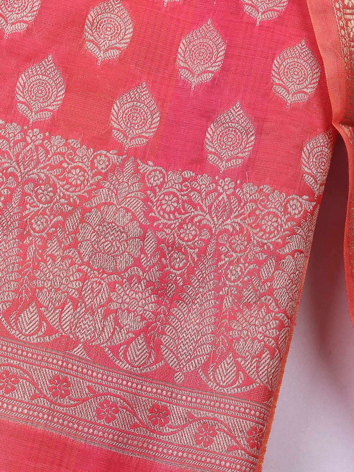 Rani Banarasi Chanderi Unstitched Dress Material