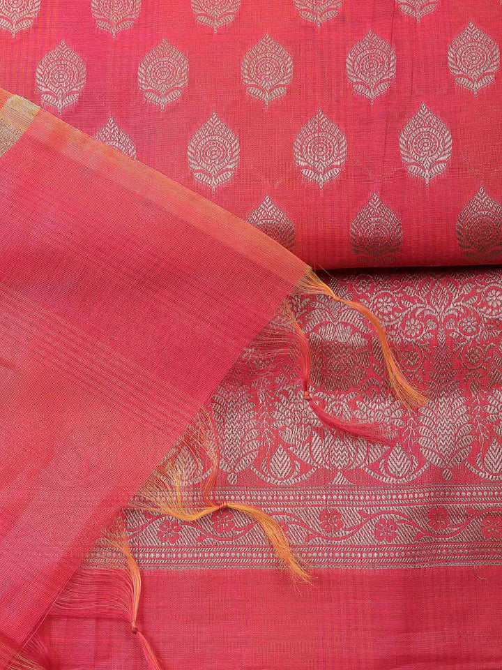 Rani Banarasi Chanderi Unstitched Dress Material