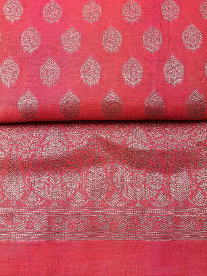 Rani Banarasi Chanderi Unstitched Dress Material