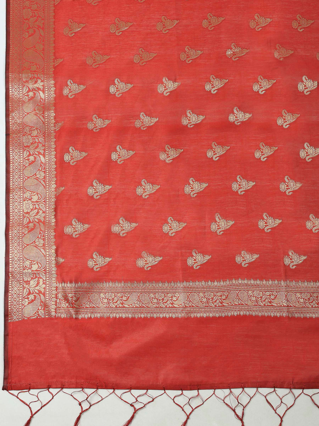 Maroon Banarasi Chanderi Unstitched Dress Material