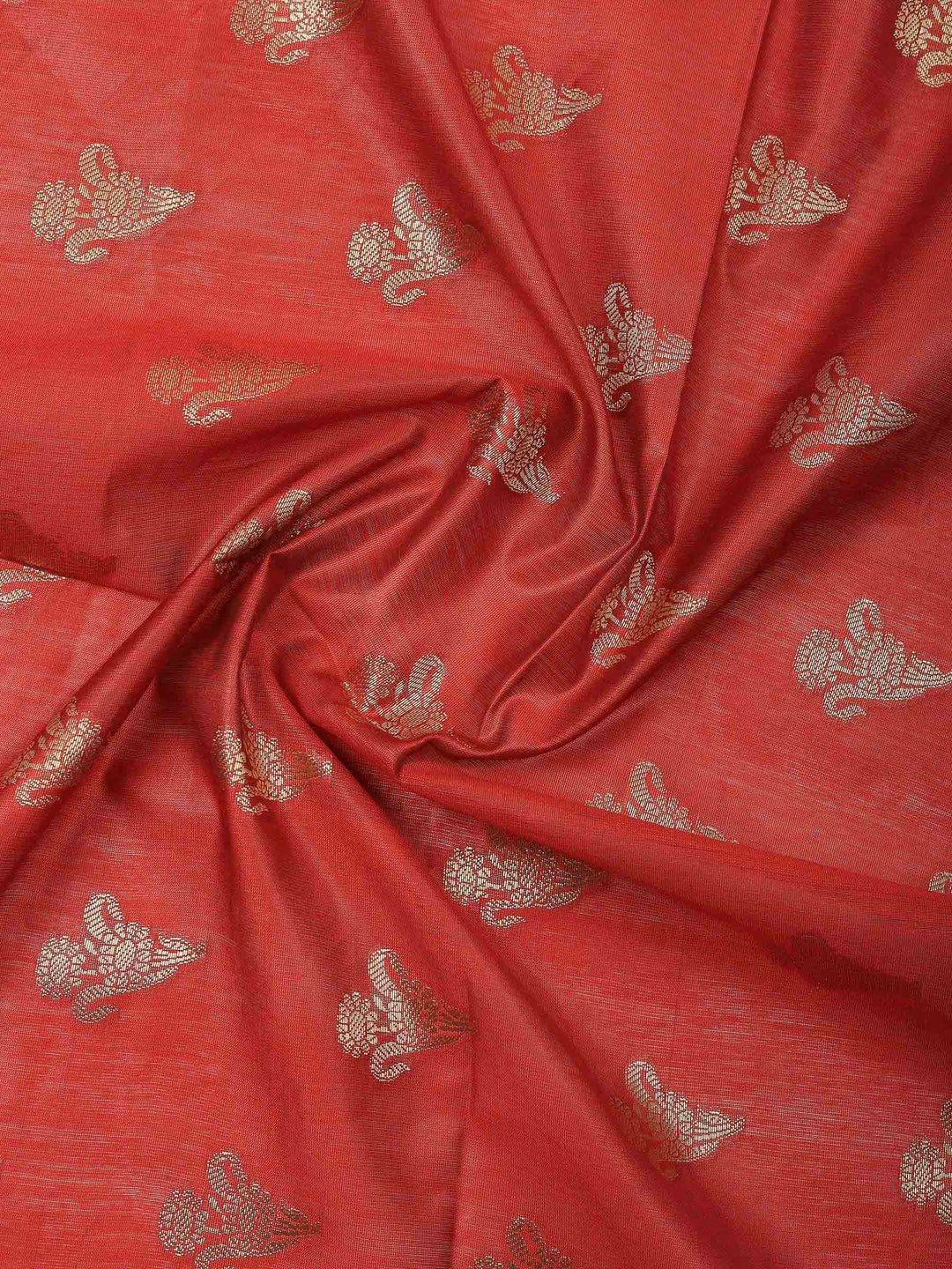 Maroon Banarasi Chanderi Unstitched Dress Material