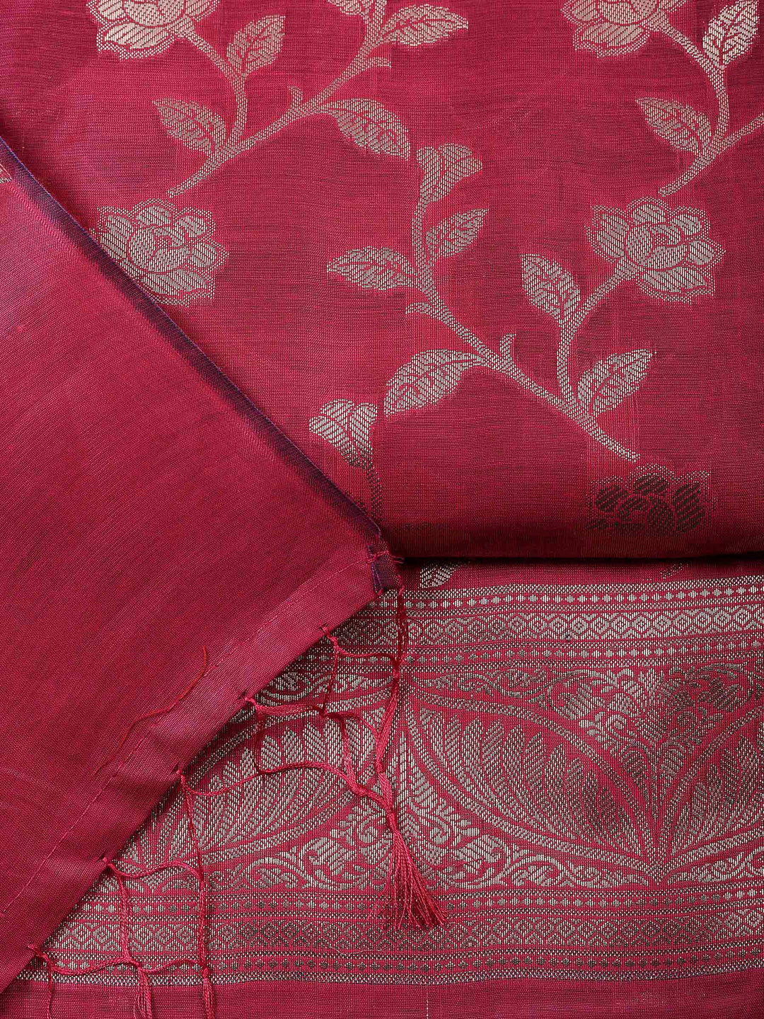 Rani Banarasi Chanderi Unstitched Dress Material