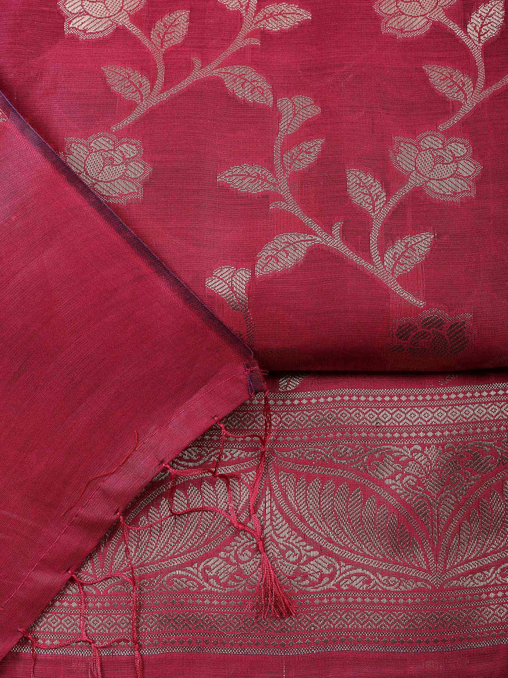 Rani Banarasi Chanderi Unstitched Dress Material
