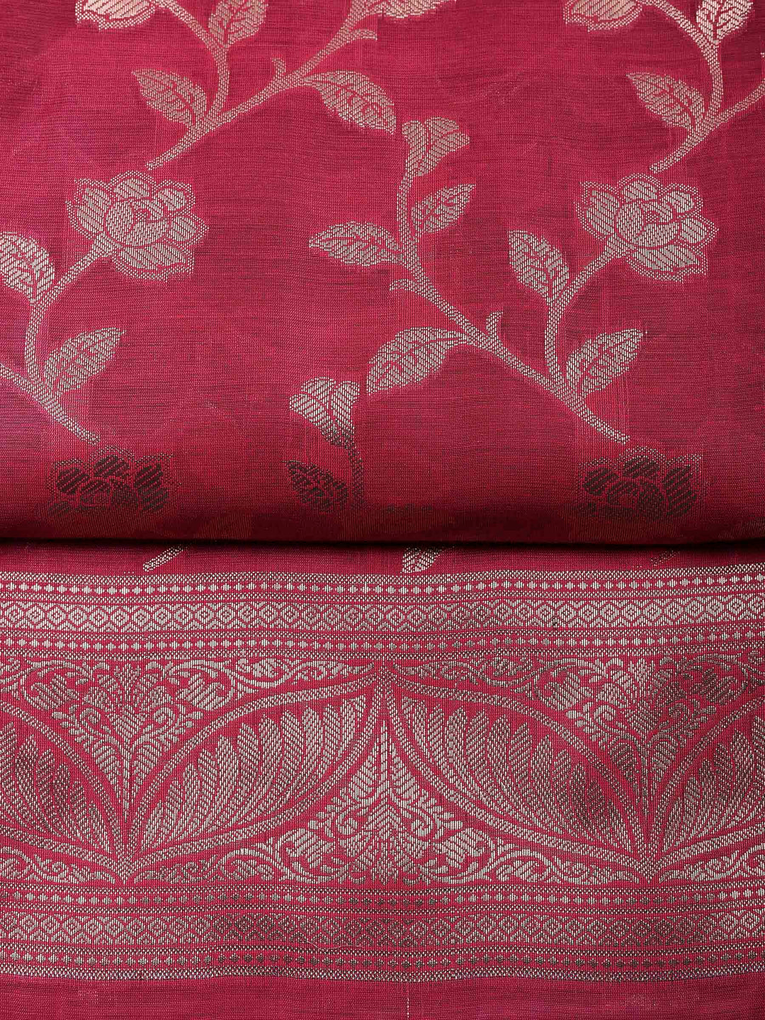 Rani Banarasi Chanderi Unstitched Dress Material