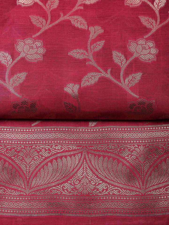 Rani Banarasi Chanderi Unstitched Dress Material